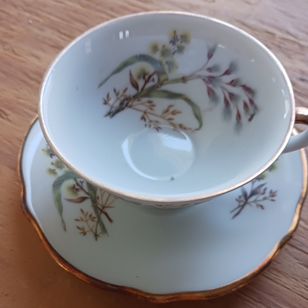 Porcelain demitasse cup and saucer made in Germany